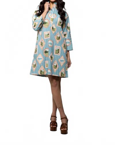 Holly Shae Design Arden Dress In Framed Italian Scapes In Multi