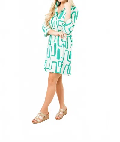 Holly Shae Design Arden Dress In Green And White