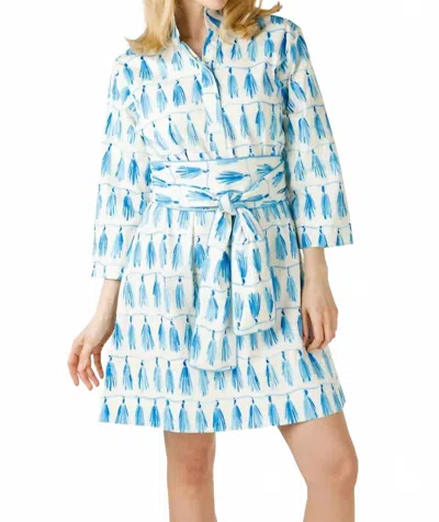 Holly Shae Design Arden Mini Dress In Tassel Time In Blue
