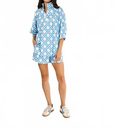 Holly Shae Design Avie Top In Coastal Cane Blue