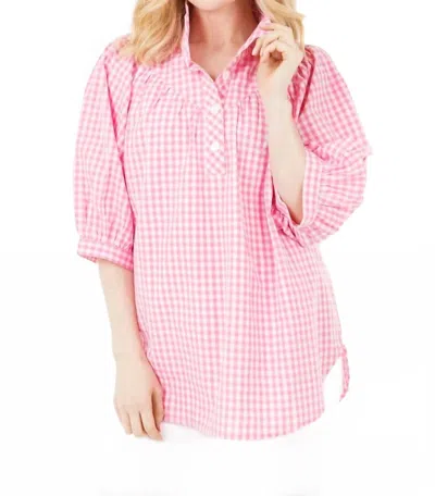 Holly Shae Design Avie Top In Pink And White Gingham