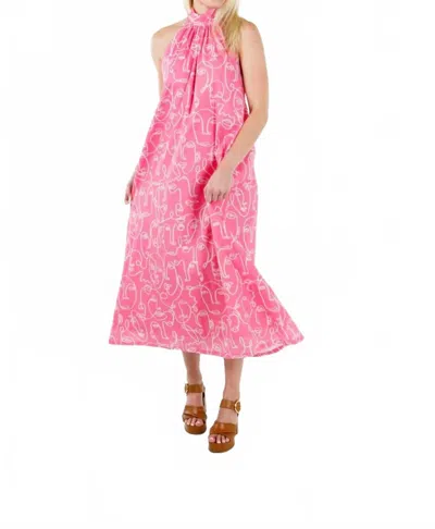 Holly Shae Design Blythe Dress In Resting Sketch Face, Pink/white