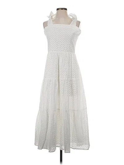 Pre-owned Holly Shae Design Casual Dress In White