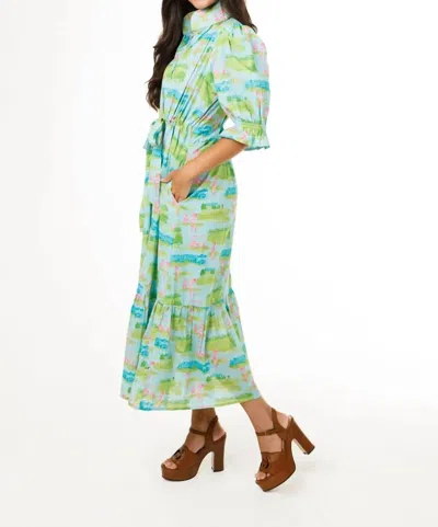 Holly Shae Design Catherine Dress In Blue/green In Multi