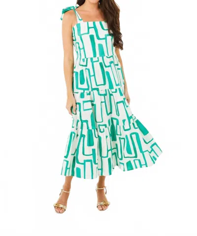 Holly Shae Design Graysen Dress In Jade Geometric In Green