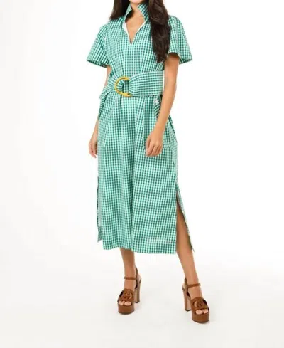 Holly Shae Design Gretchen Dress In Green And White Gingham In Multi