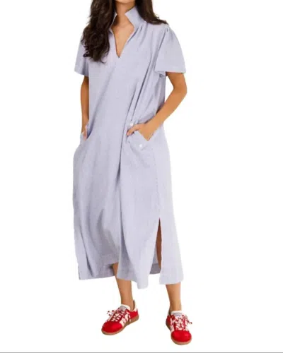 Holly Shae Design Gretchen Maxi Dress In Seersucker Blue
