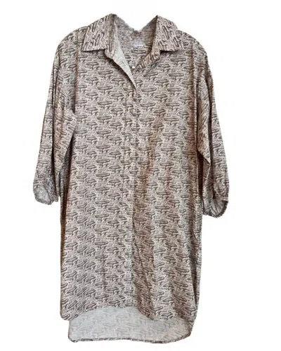 Holly Shae Design Pullover Shirt Dress In Freather Frolic In Multi