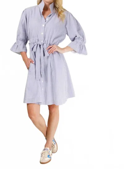 Holly Shae Design Stella Dress In Seersucker In Purple