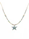 Holly Yashi Women's Carmel Beaded Necklace In Seashore Blue In Multi