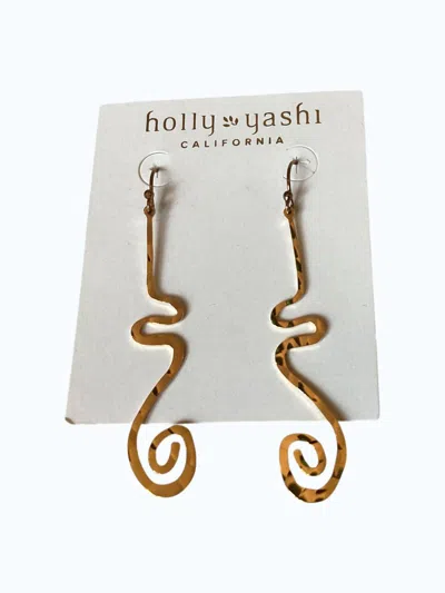 Holly Yashi Women's Long Wavy Drop Earring In Gold