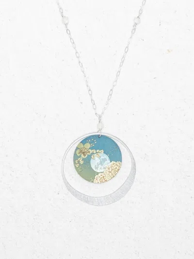 Holly Yashi Women's Luna Pendant Necklace In Celestial Sage In Multi