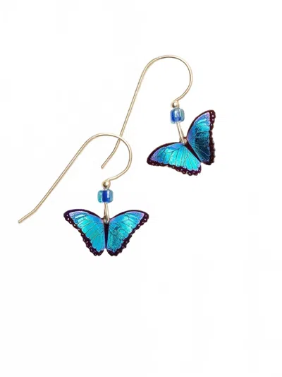 Holly Yashi Women's Petite Bella Butterfly Earrings In Blue Radiance In Multi