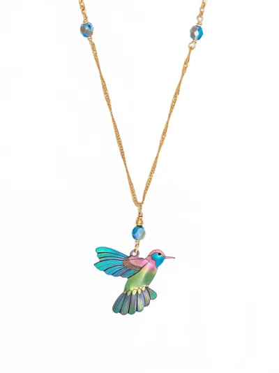 Holly Yashi Women's Picaflor Pendant Necklace In Island Green In Multi