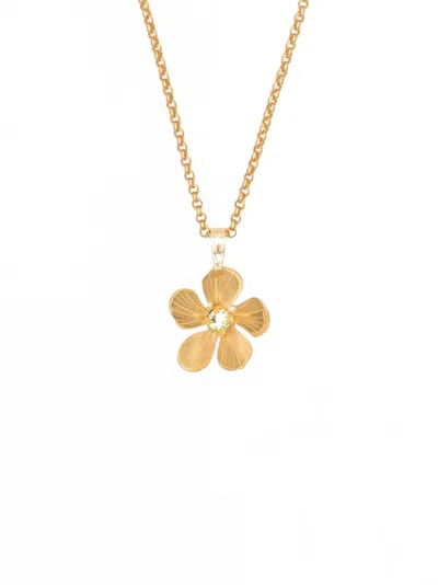 Holly Yashi Women's Plumeria Drop Necklace In Gold/champagne In Multi