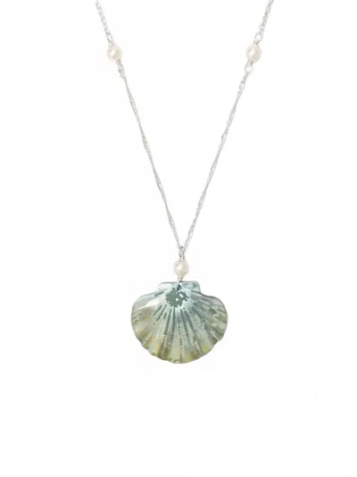 Holly Yashi Women's Shelby Pendant Necklace In Sage/silver In Multi