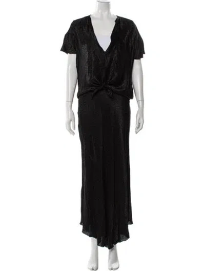 Pre-owned Holly's Harp Vintage 1970's Skirt Set In Black