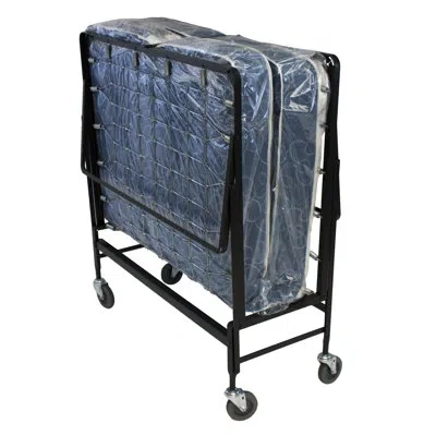 Hollywood Bed Frame 39" Rollaway Bed With Innerspring Mattress In Black