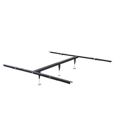 Hollywood Bed Frame Bed Rails And Supports - Center Support System Full/queen/eastern King/ca King In Black
