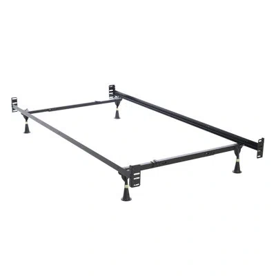 Hollywood Bed Frame Bed Rails And Supports - Headboard/footboard Bed Frames, Bed Rails & Center Supports W/ Glides, Twin In Black