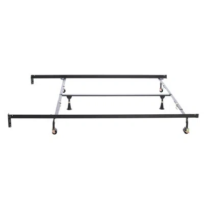 Hollywood Bed Frame Clamp Style 7.25'' Universal Size Bed Frame In Black