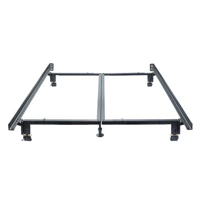 Hollywood Bed Frame Inst-a-matic® Heavy Duty Bed Frame W/ Rollers & Glides In Black