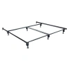 Hollywood Bed Frame Premium Lev-r-lock Bed Frame Universal Sizing With Rollers In Black