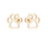 Hollywood Sensation Charmedpaw Paw Print Stud Earrings In Gold