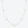 Hollywood Sensation Cosmic Halo Bezel Dainty Necklace With 7 Round Cut Cubic Zirconia In Gold