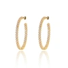 Hollywood Sensation Cubic Zirconia Hoop Earrings In Gold