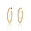 Hollywood Sensation Cubic Zirconia Hoop Earrings In Gold