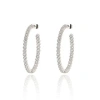 Hollywood Sensation Cubic Zirconia Hoop Earrings In Silver