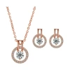 Hollywood Sensation Cubic Zirconia Necklace And Earring Set In Gold