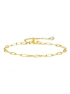 Hollywood Sensation Elegant Gold Paperclip Link Bracelet In Gold