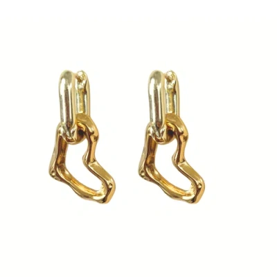 Hollywood Sensation Elegant Link Drop Earrings In Gold