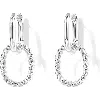 Hollywood Sensation Elegant Link Drop Earrings In Silver