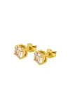 Hollywood Sensation Emma Timeless Sparkle Crystal Stud Earrings In Gold