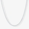 Hollywood Sensation Emra 18k White Gold Plated Snake Chain Necklace  Sleek Sophistication & Versatil In Silver