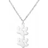 Hollywood Sensation Everpaw Double Paw Print Gold Plated Necklace In Silver