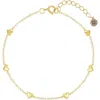 Hollywood Sensation Forever Yours Heart Charm Bracelet In Gold