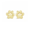 Hollywood Sensation Goldenpaw Paw Print Stud Earrings For Pet Lovers In Gold