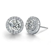Hollywood Sensation Hope Stud Earrings Earrings- Cubic Zirconia Stud Earrings In Silver