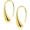 Hollywood Sensation Isabella Eternal Drops Dainty Teardrop Dome Earrings In Gold