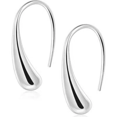 Hollywood Sensation Isabella Eternal Drops Dainty Teardrop Dome Earrings In Metallic