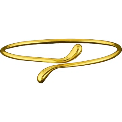 Hollywood Sensation Isabella Gold Plated Teardrop Open Wrap Bangle Bracelet