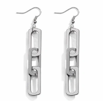 Hollywood Sensation Link Dangle Earrings In Silver
