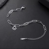 Hollywood Sensation Loyalprint Delicate Paw Print Link Bracelet In Silver