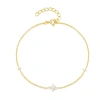 Hollywood Sensation Lunar Bliss Dainty Cable Chain Bracelet With Marquise, Pear, And Round Cut Cubic In Gold