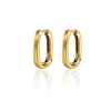 Hollywood Sensation Lurienne Rectangle Hoop Earrings  Sleek & Stylish In Gold