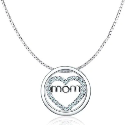 Hollywood Sensation Mom Necklace Heart Circle Of Love Silver Finished Necklace